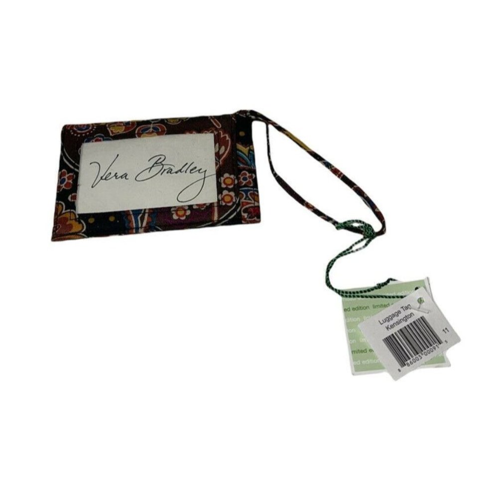 NWT Vera Bradley Retired Kensington Travel ID Luggage Tan Limited Edition